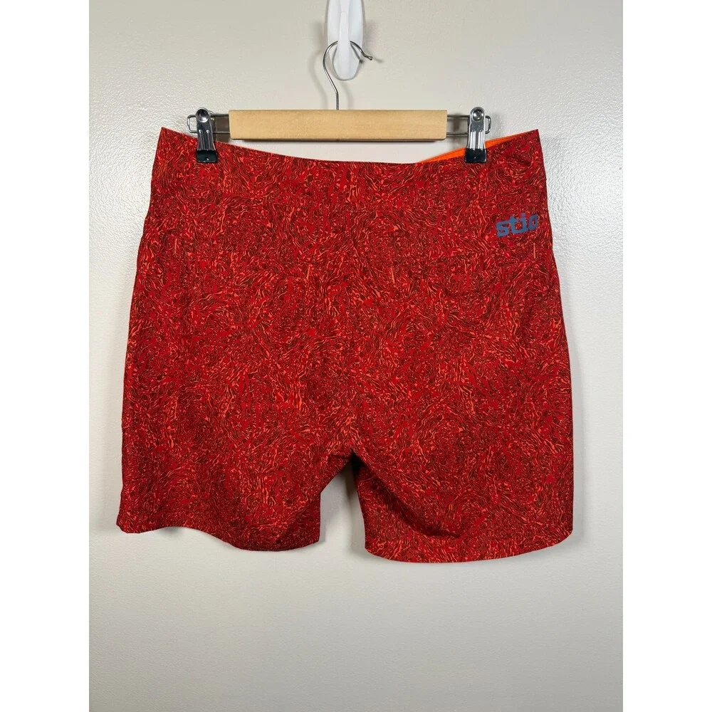 Stio CFS Board Shorts Mens Size 32 Orange Swim Surf Beach Hybrid Vacation